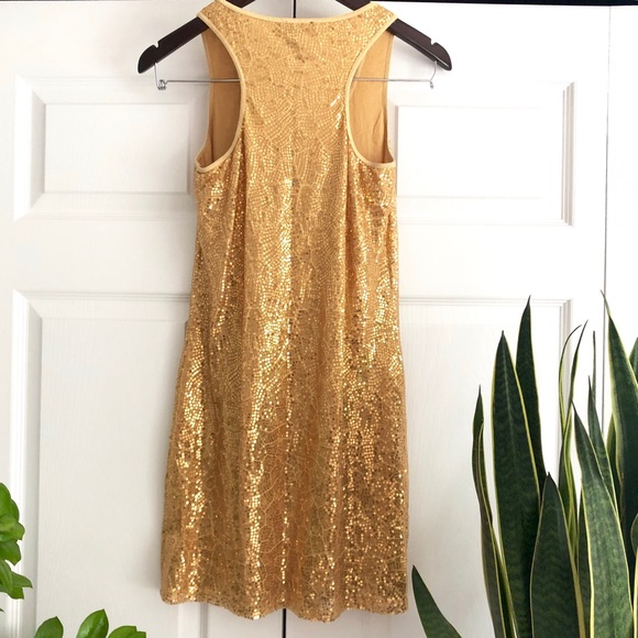 Bebe Gold Sequined Dress - Picture 8 of 8